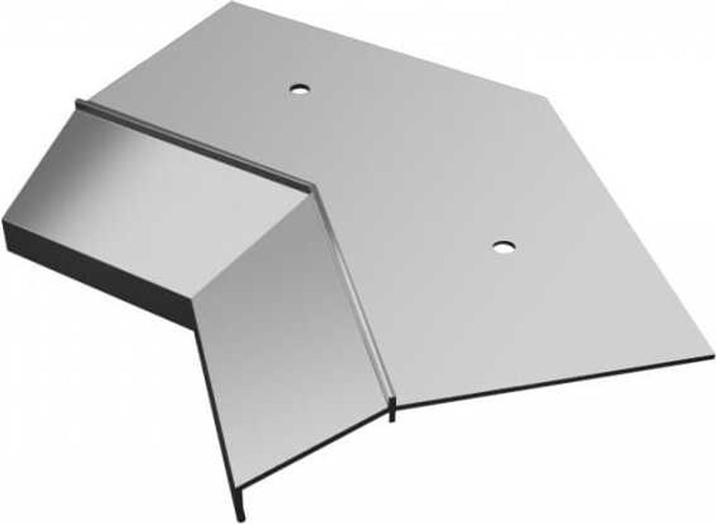 Renoplast Aluminium Traufprofil K10 Harzböden, Innenecke 135°, Grau