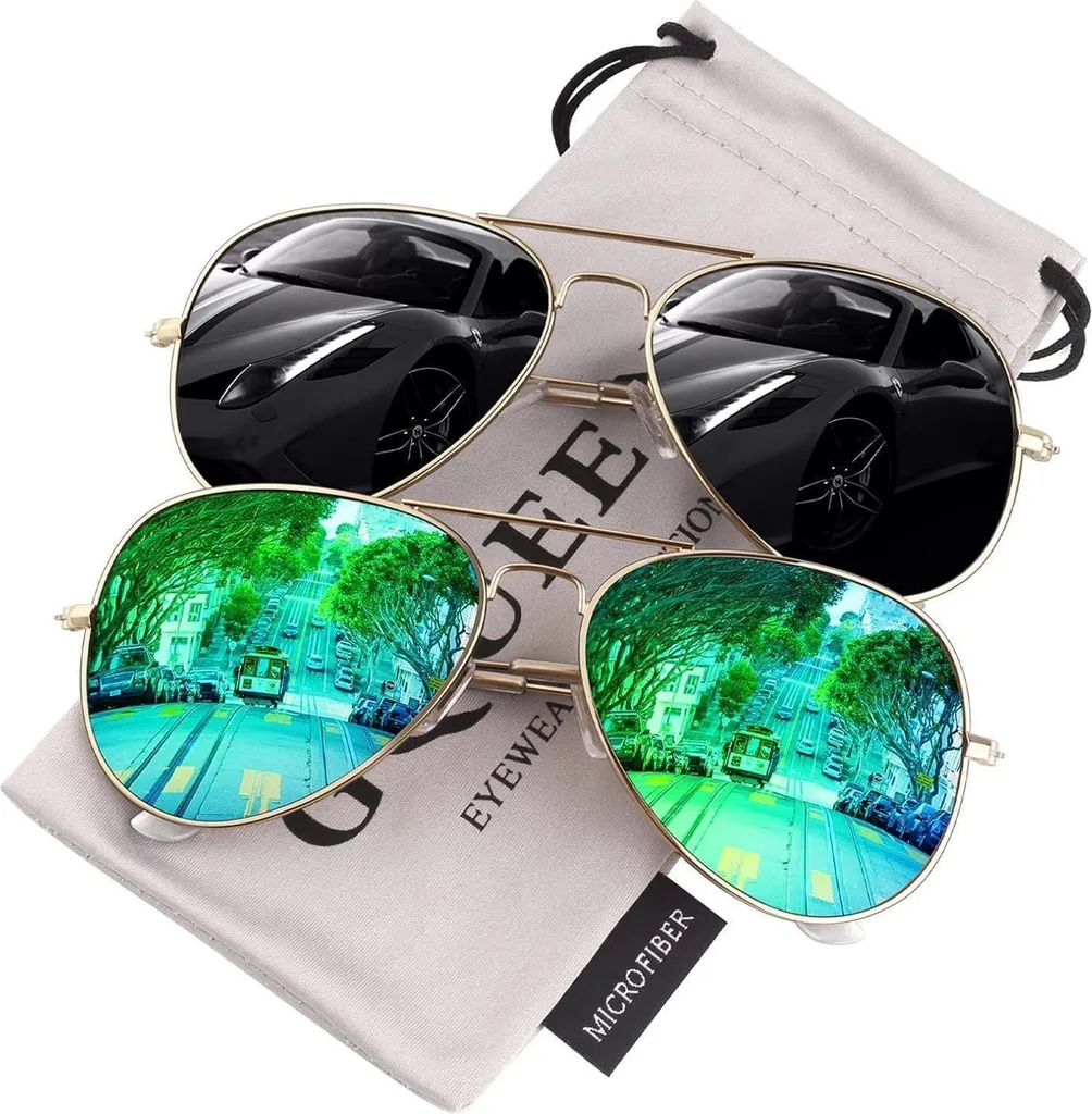 Classici Occhiali Aviator Polarizzati UV400 58-62MM Metallo Leggero