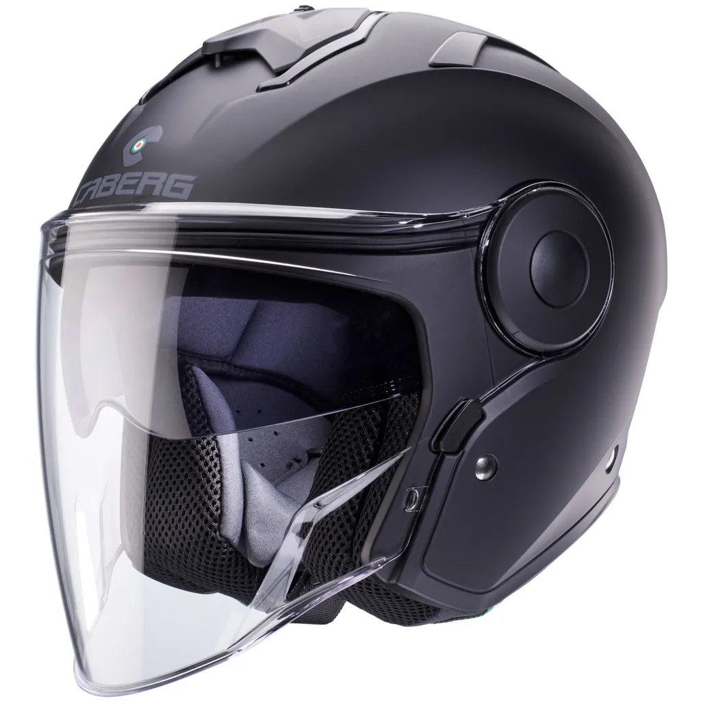 Casque Jet Urbain Caberg Soho Noir Mat XL - Idéal pour Scooter et Moto Ville