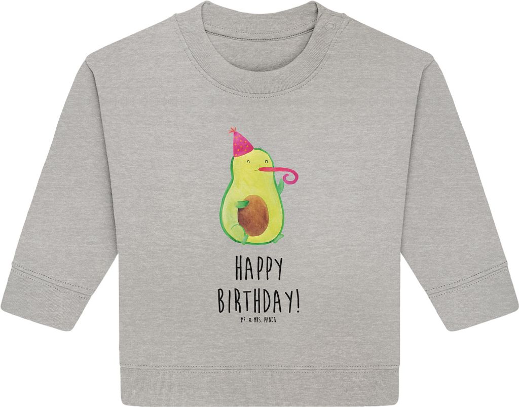 Mr. & Mrs. Panda Organic Baby Pullover Avocado Geburtstag Produktbild 