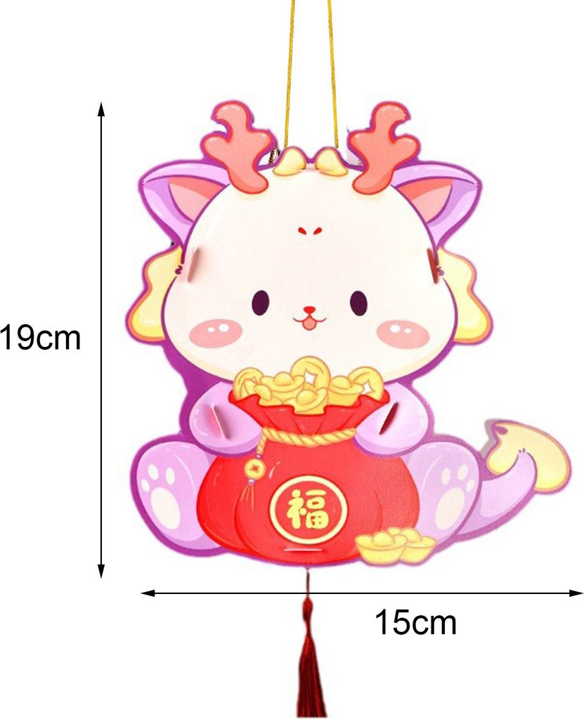 2024 Jahr des Drachen Handlaterne PVC leuchtende traditionelle chinesische Laterne Bastelpaket Neujahr Kinder handgefertigtes DIY-Material Bastelpaket