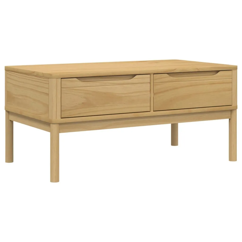 Tavolino da Caffè FLORO in Legno Massiccio Cerato 99 cm SYFAX