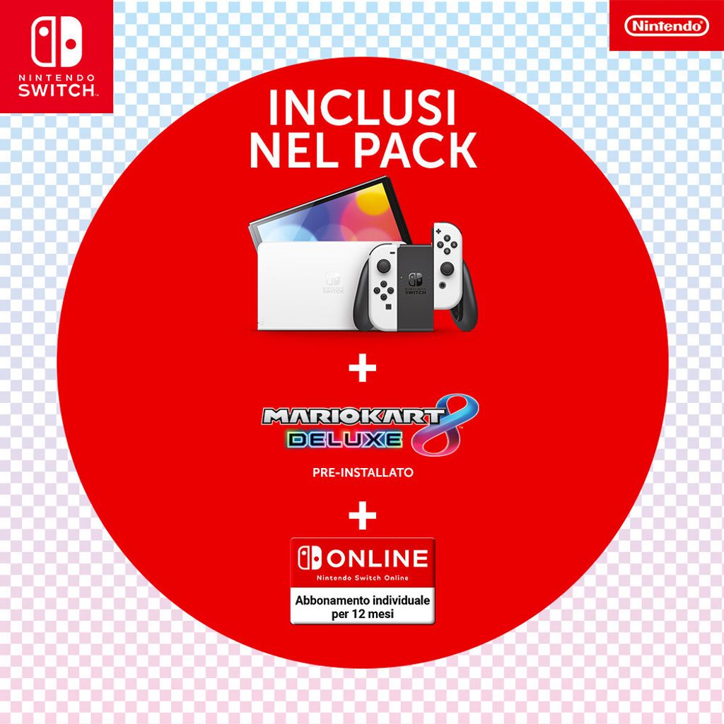Konzole Switch OLED + MarioKart 8 + 12 NSO Nintendo Obrázek produktu 3
