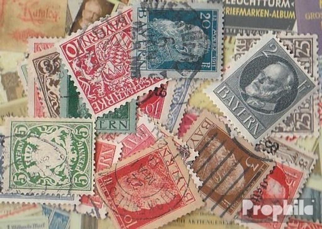 Briefmarken Bayern 25 verschiedene Marken Produktbild 