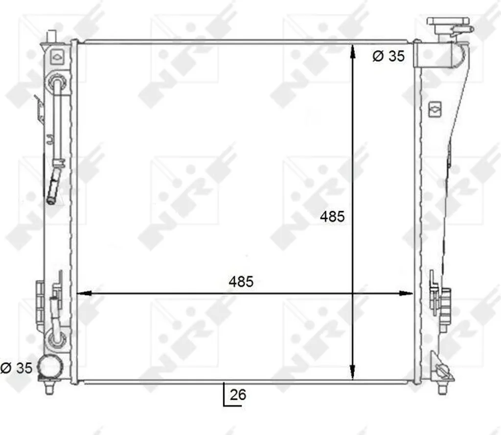 Radiateur NRF 59087 en Aluminium pour Hyundai i40 VF OE 253103Z100 Robuste