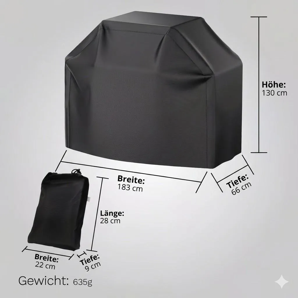 Protéger son Barbecue Extérieur avec la Housse XXL 183 cm - Noir Durable