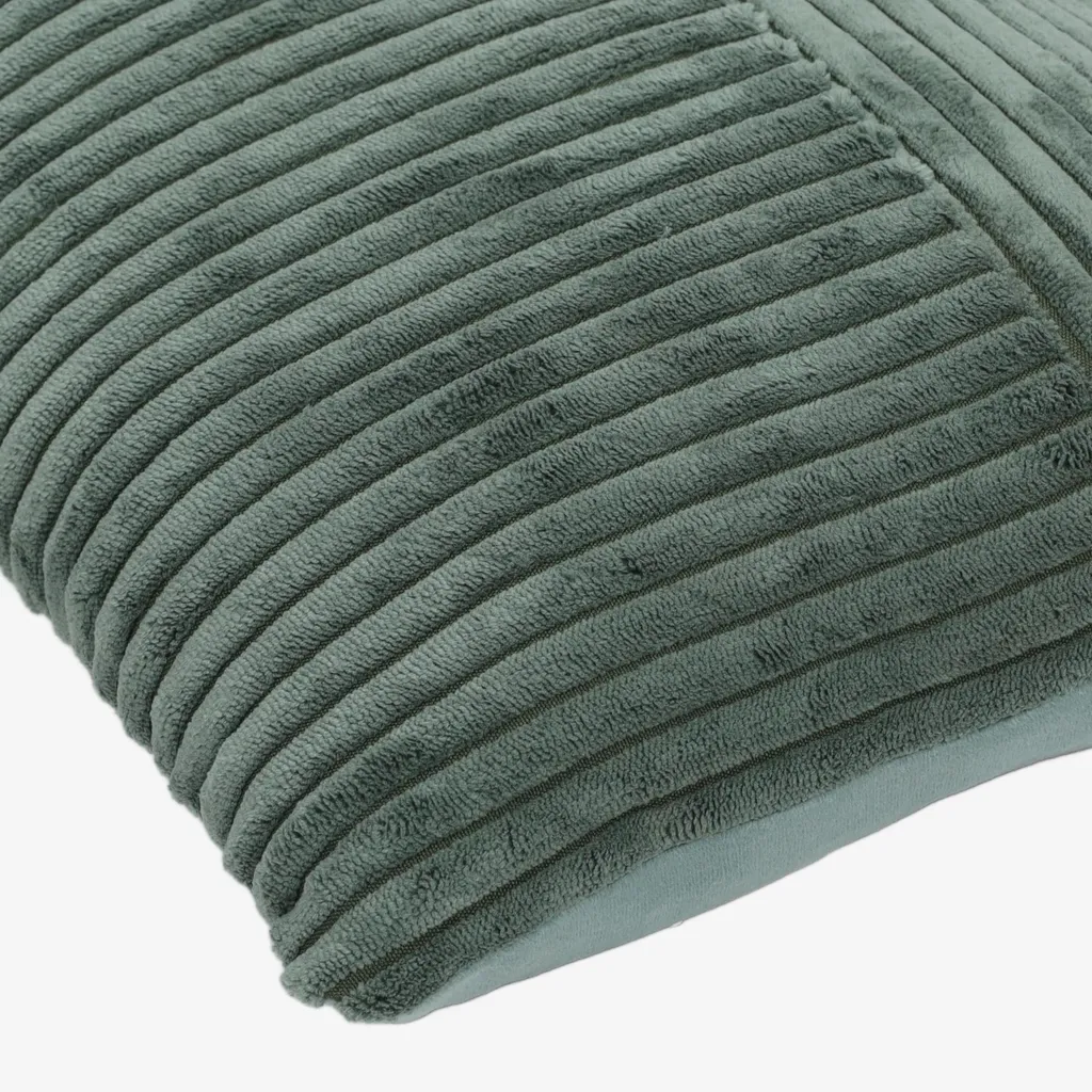 Coussin rectangulaire patchwork velours côtelé pour canapé et fauteuil - 8