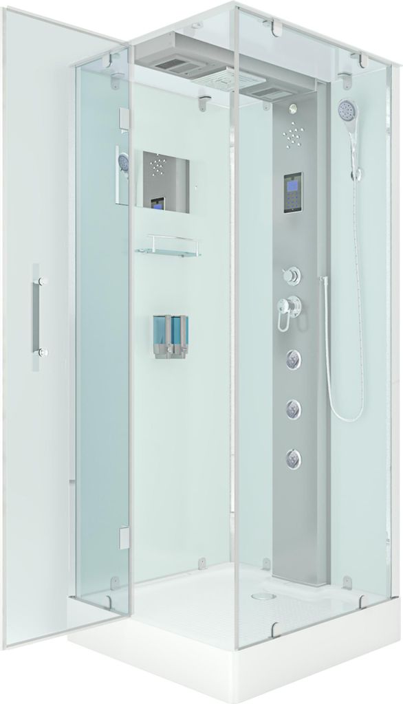 Dampfdusche Duschtempel Sauna Dusche Duschkabine D38-20L2 100x100 cm