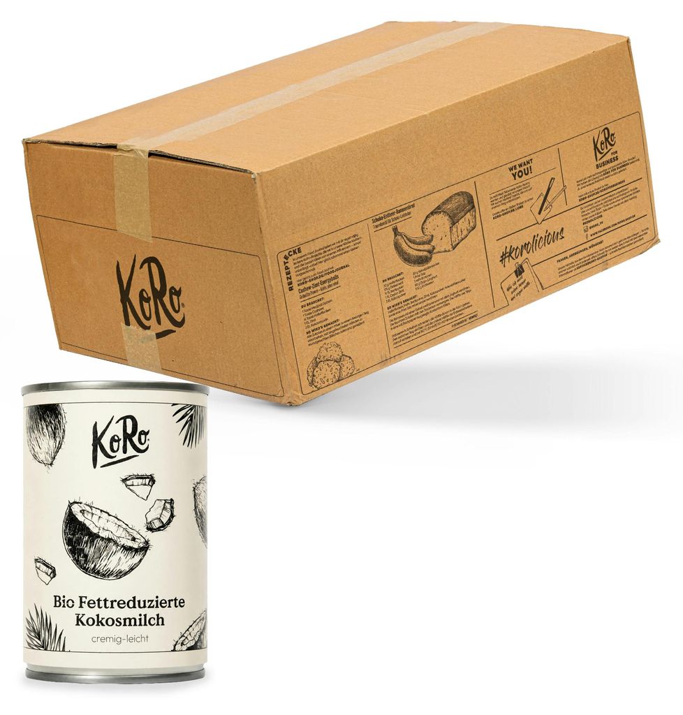 KoRo I Fettreduzierte Kokosmilch 12 x 400 ml