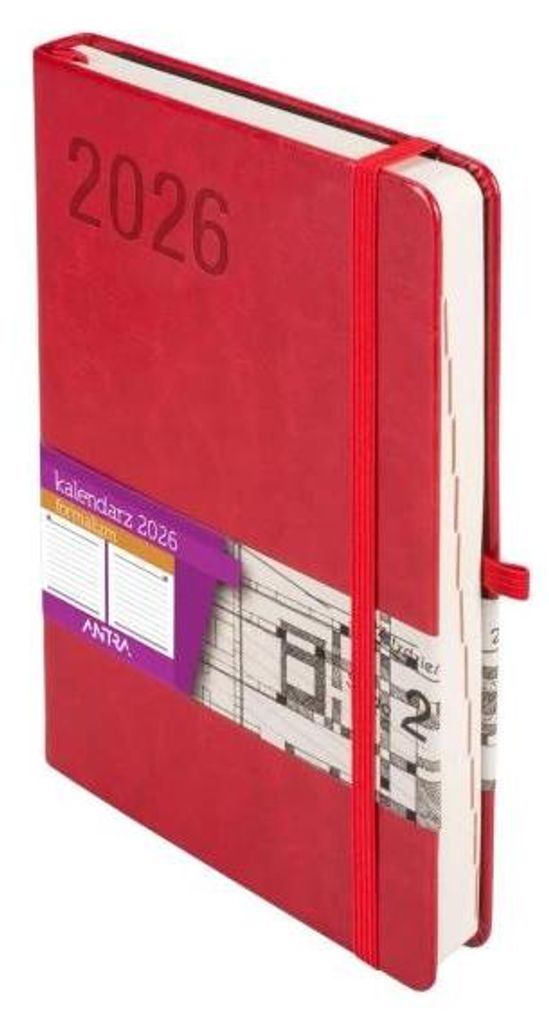 Buchkalender Formalismus A5 Tag auf Seite rot