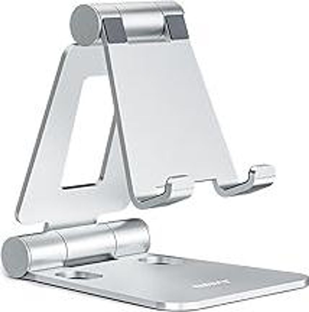 Nulaxy Verstellbar Handy Ständer Tisch: Faltbarer Handy Halterung Halter Aluminium Phone Stand für Schreibtisch Kompatibel mit iPhone 16 15 14 13...