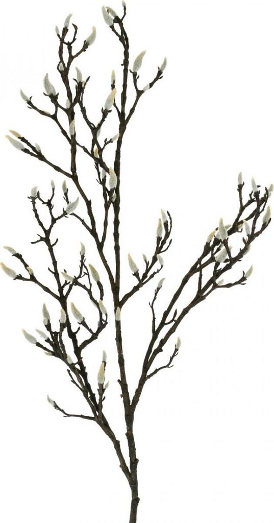 Künstlicher Magnolienzweig Frühlingsdeko Braun Weiß 135cm – Naturgetreue Dekoration