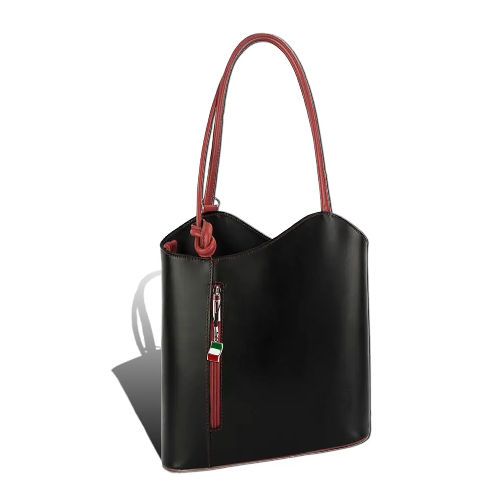 Sac à dos convertible en cuir pour femme Florence coloris bicolore