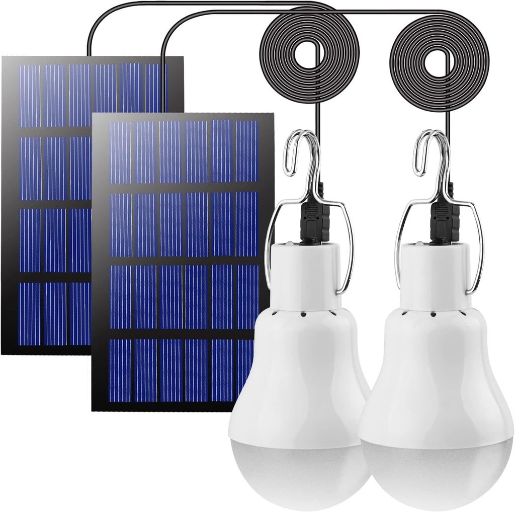 2er LED Solar Glühbirne,Solarleuchten für den Produktbild 