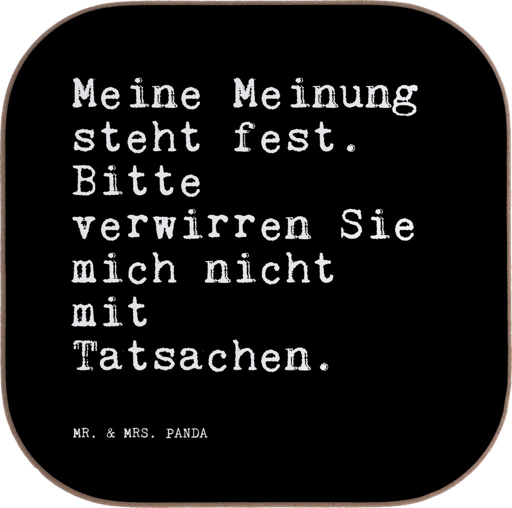 Mr. & Mrs. Panda Untersetzer für Gläser Meine Meinung steht Produktbild 