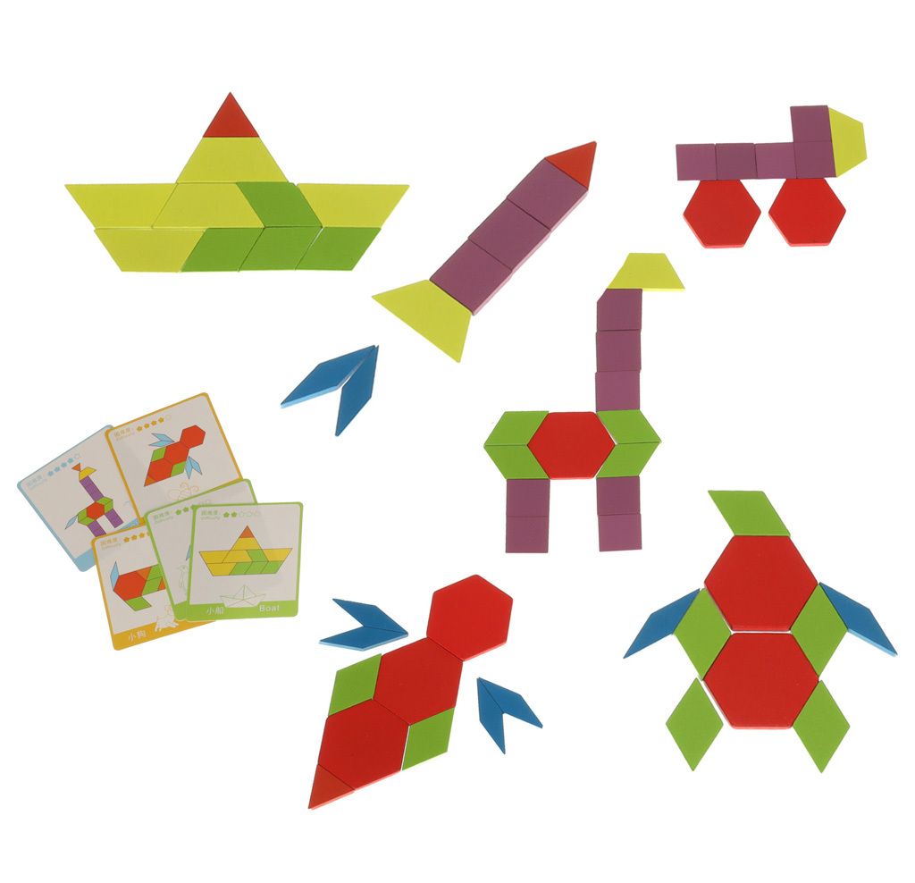 Montessori puzzle dřevěné tvary 155el. Obrázek produktu 14