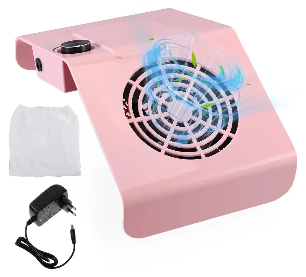 Aspirateur manucure 220V puissant avec 2 sacs de récupération de poussière