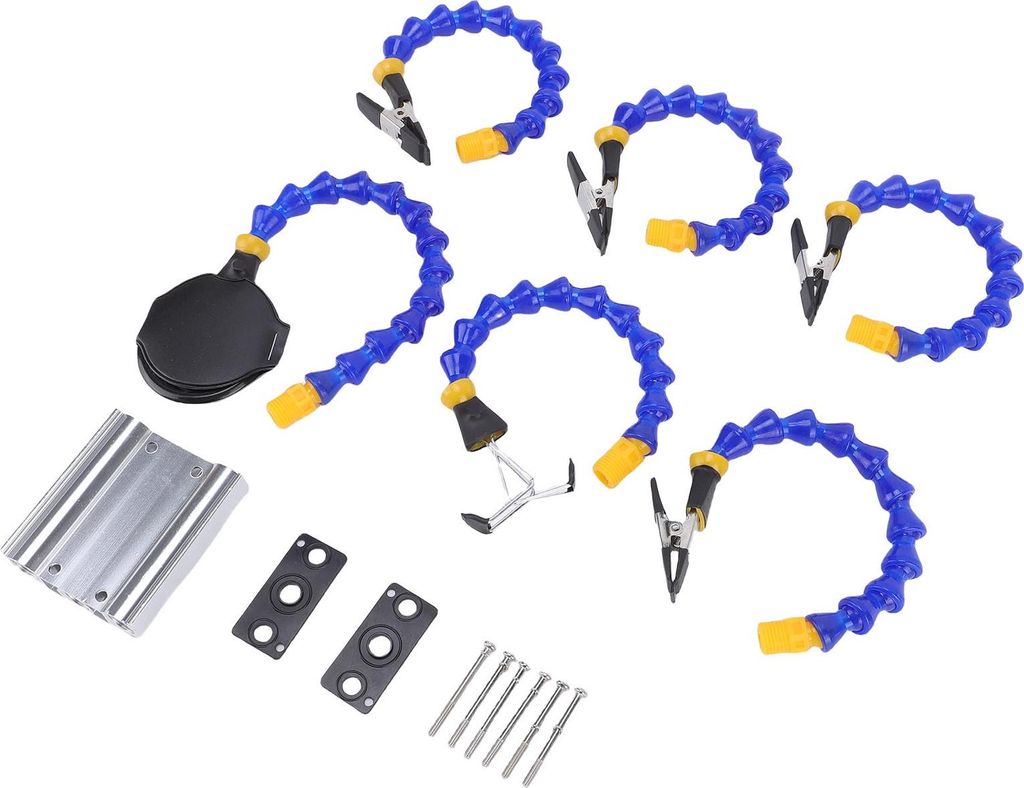 Lötstations-Set ?Helping Hands¡° mit 4 Flachkopf- und Zylinderklemmen, Lupe, 1/4-Zoll-Schweißstation für Elektronikreparaturen und industriell...