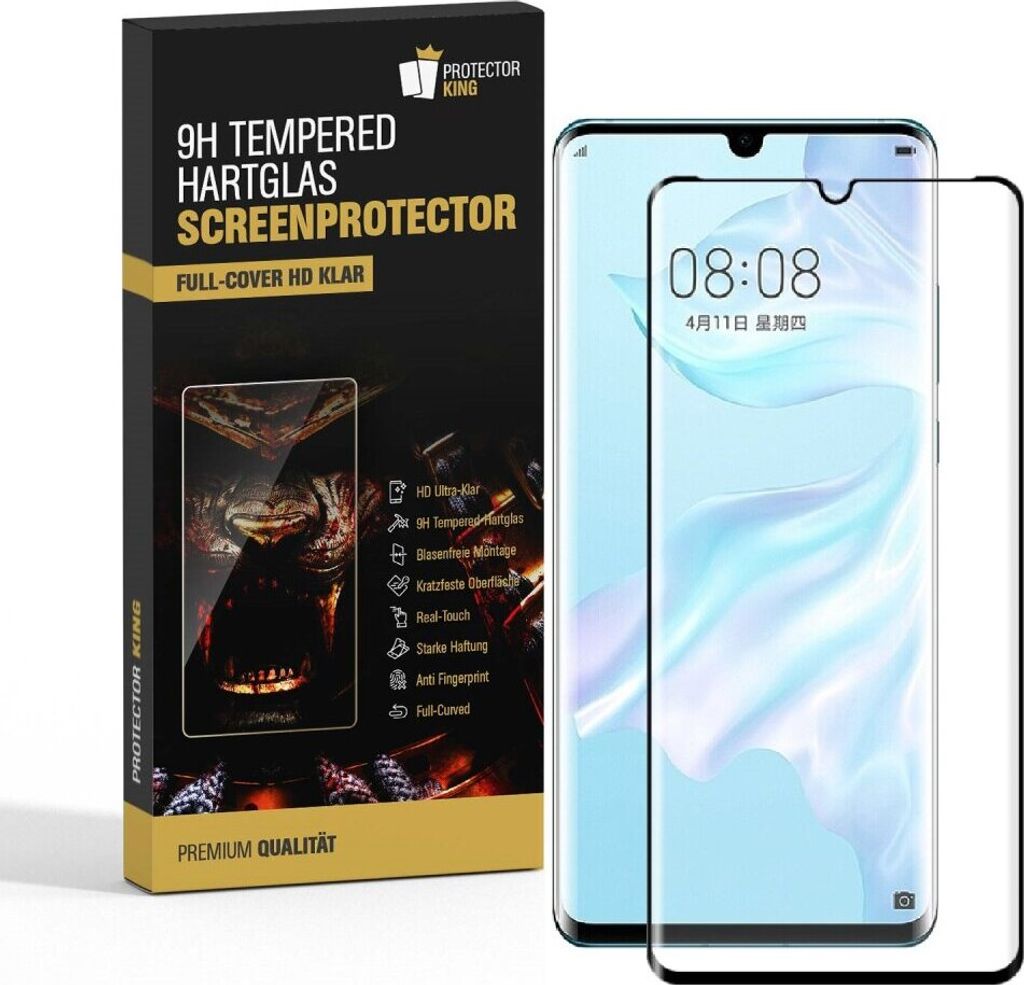 2x 9H Panzerglas für Huawei P30 Pro FULL CURVED Produktbild 1