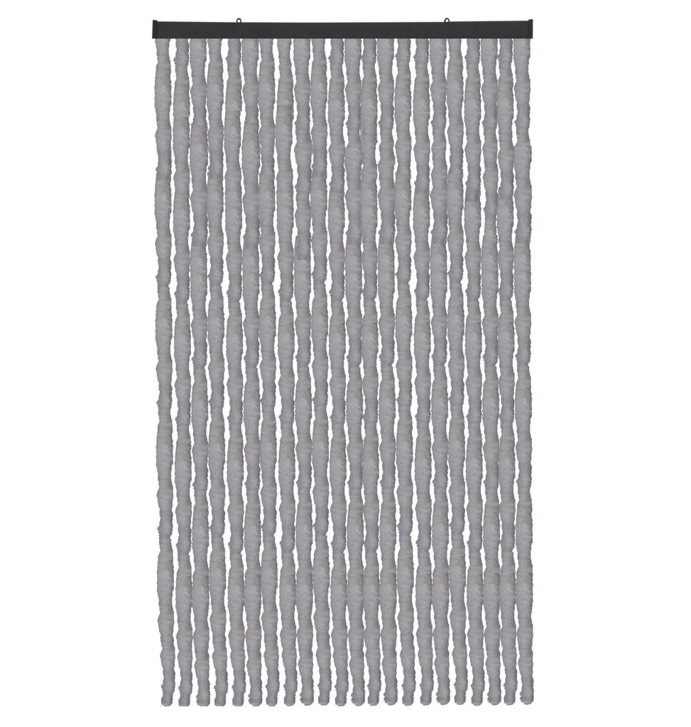 Tenda fluffy 120x220 a righe tinta unita argento Immagine del prodotto 
