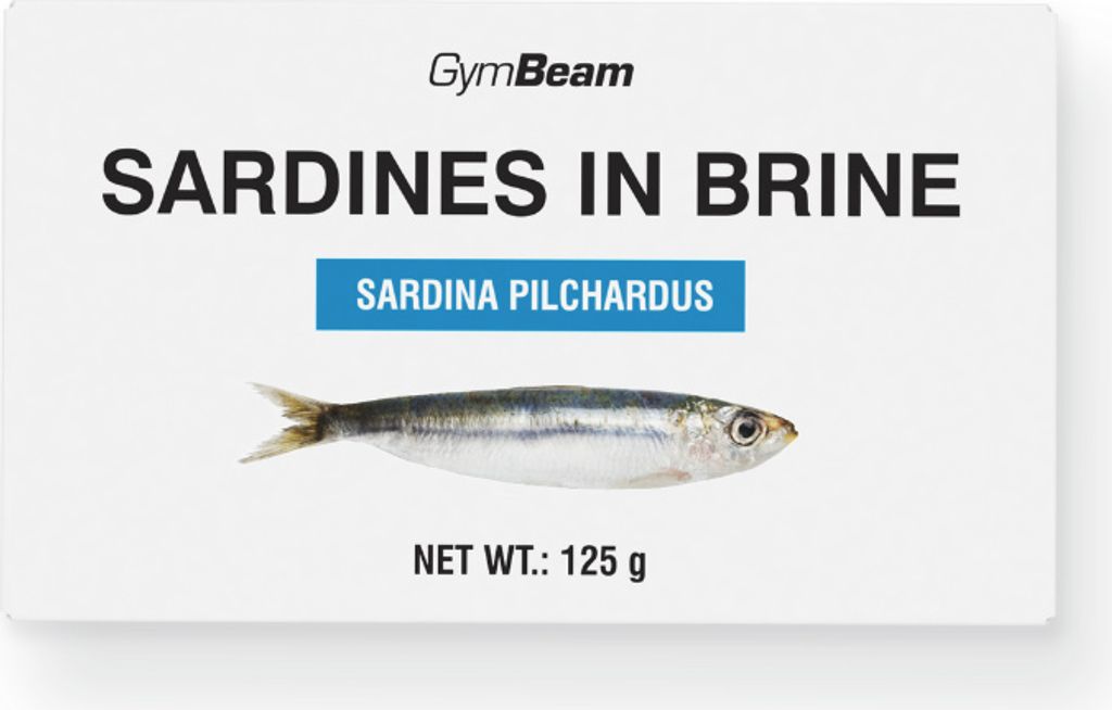GymBeam Sardinen in Salzlake - Hochwertige Proteinquelle, Sardinen in Salzlake aus Marokko, 100 g enthalten 21,7 g Protein und 2,2 g Fett, praktisc...