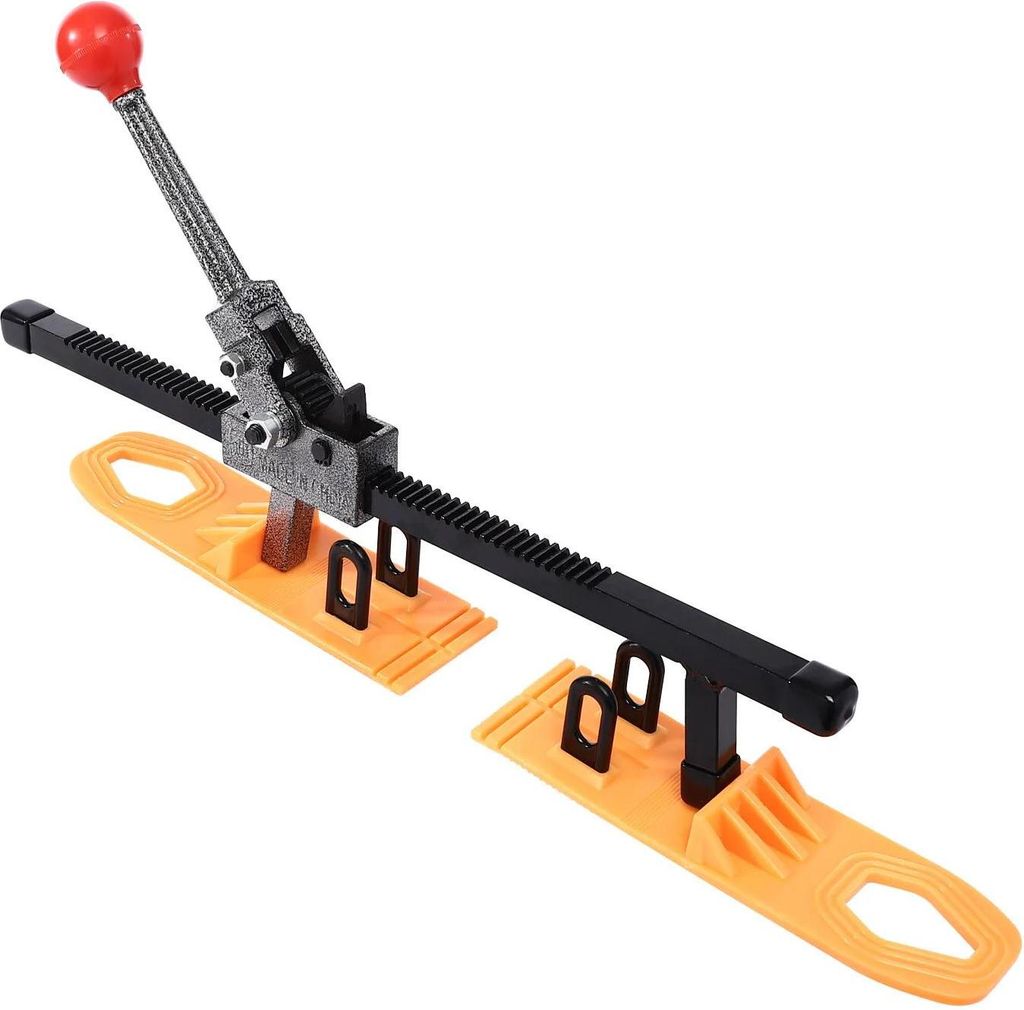 Auto Dellen Reparaturset - Beulenzieher - Manuell - Eisen/Nylon - Expander 43,5×23 cm - Zugplatten 21,5×6,3 cm - Nettogewicht 2,6 kg - Schwarz/Gelb
