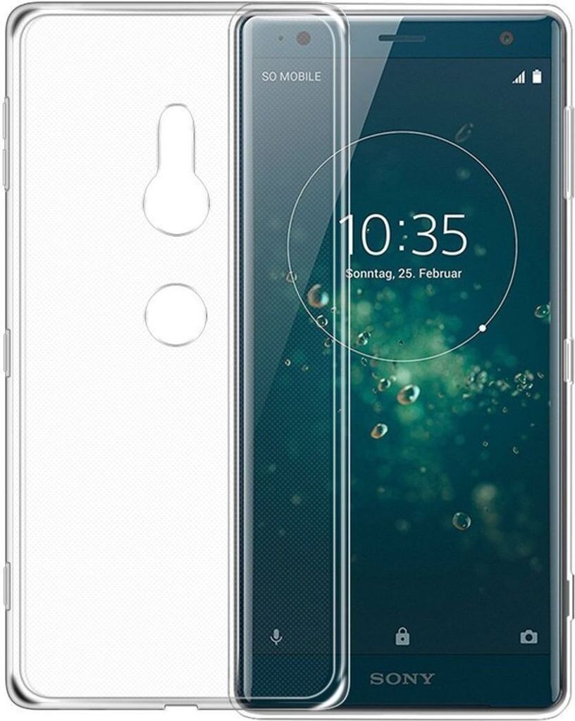 Handy Hülle für Sony Xperia XZ2 Transparent Smartphone Cover Bumper Schale Etuis