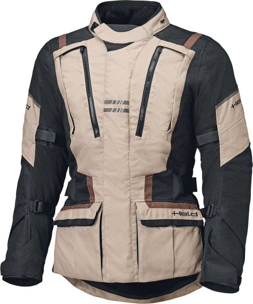 Held Hakuna Matata 3 wasserdichte Motorrad Textiljacke, schwarz/sand, 5XL
