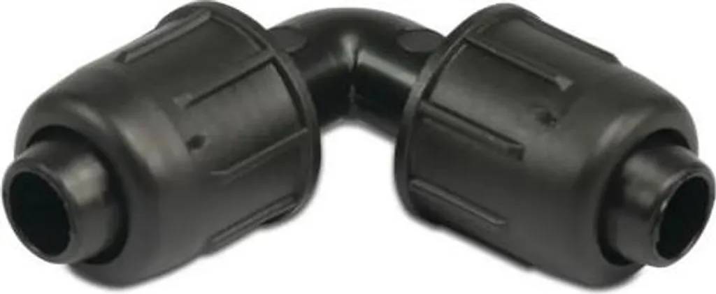 Coude 90° PP 25 mm raccord à compression 4 bar noir pour tube PE