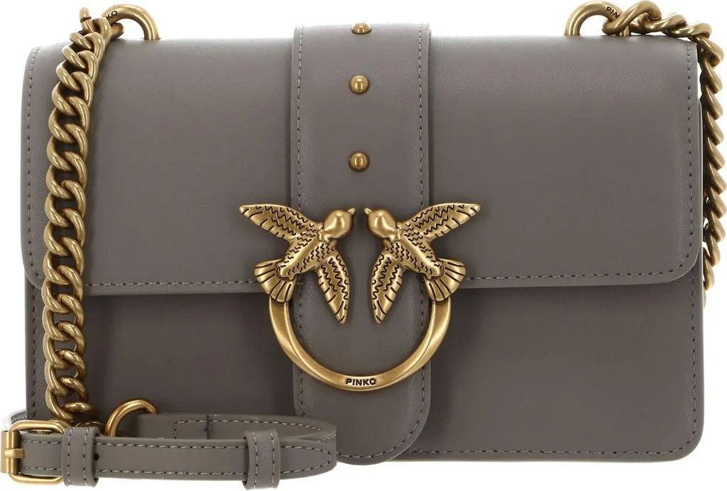 Sac à épaule PINKO Love One Mini Walnut pour look quotidien chic et soir