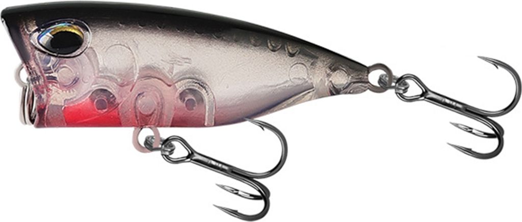 4 cm/3 g Topwater-Angelköder mit Doppelhaken, weit werfend, realistisch, schwimmend, bionischer Kunstköder, Süßwasser-/Salzwasser-Angelzubehör