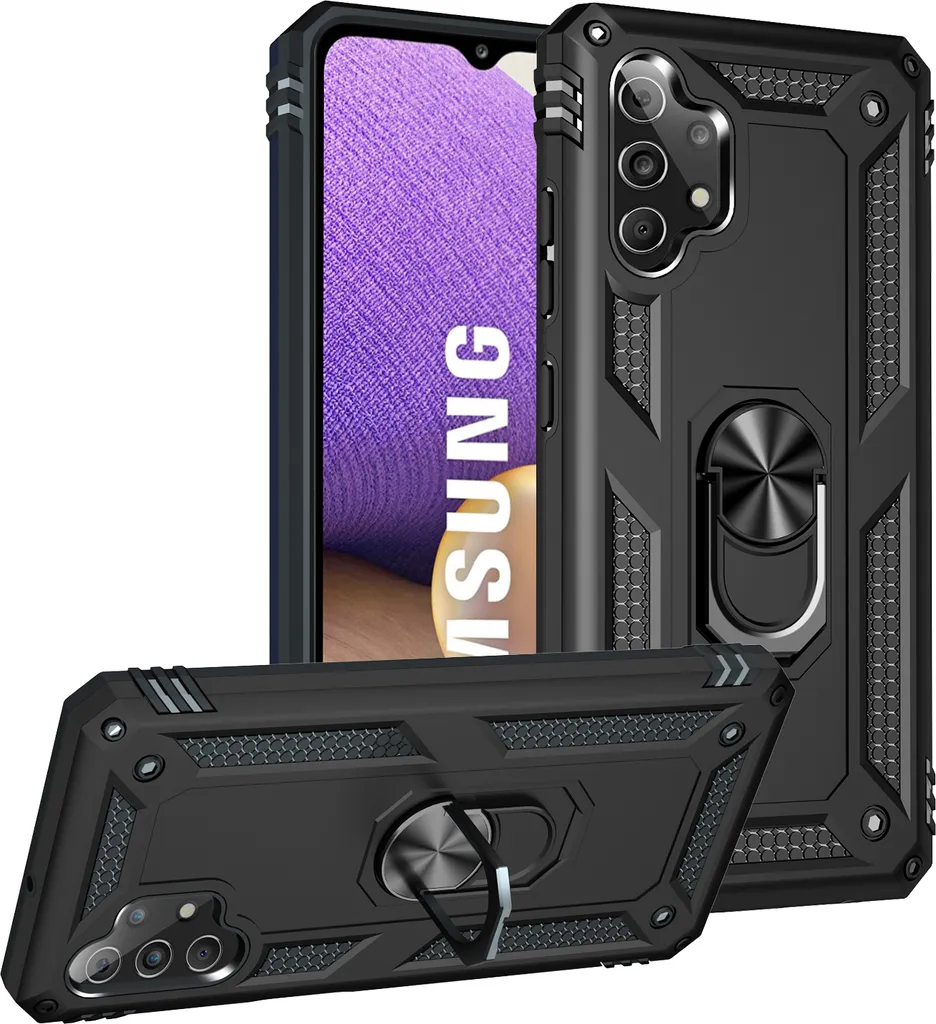 Custodia Samsung A32 5G 2-in-1: Protezione Militare + Anello Supporto