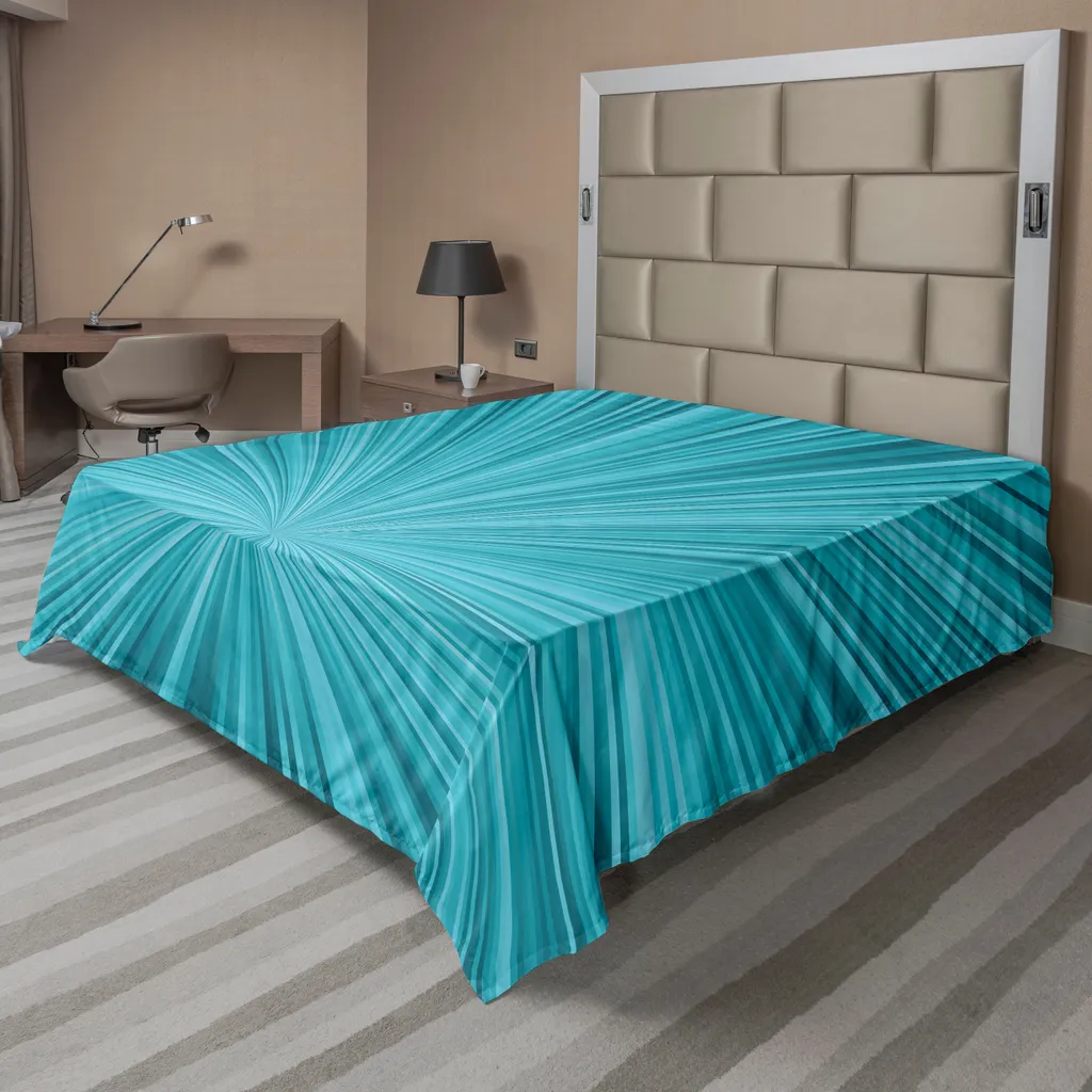 Lenzuolo High-Tech ABAKUHAUS Teal | Microfibra 266x260 Stampa 3D