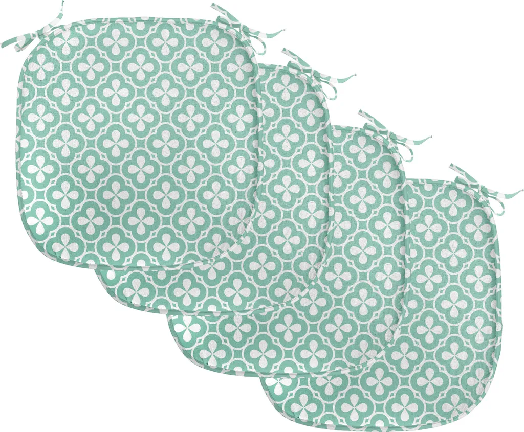 Cuscini Sedie Impermeabili Abakuhaus 40x40 Turchese Bianco Set 4