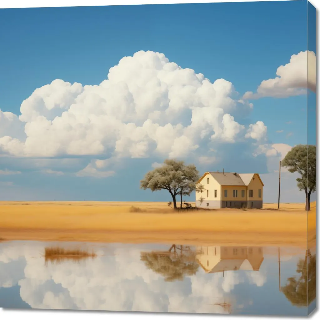 Quadro Domostwo 100x100 cm su Tela | Emozioni d'Arredo per Salotto