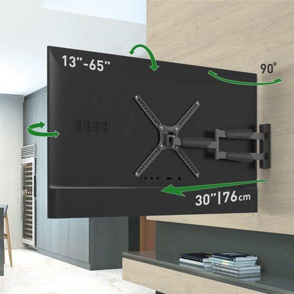 Support mural pour téléviseur de 76 cm de long, orientable Image du produit 