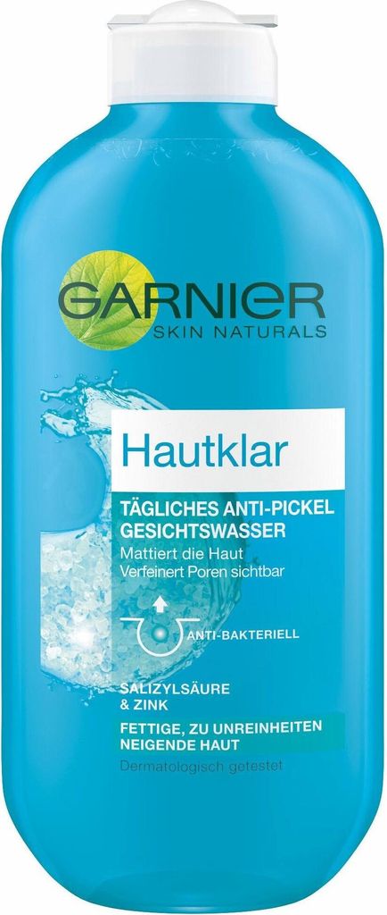 Garnier Hautklar Gesichtswasser Tägliche Anti-Pickel Gesichtsreinigung 200ml