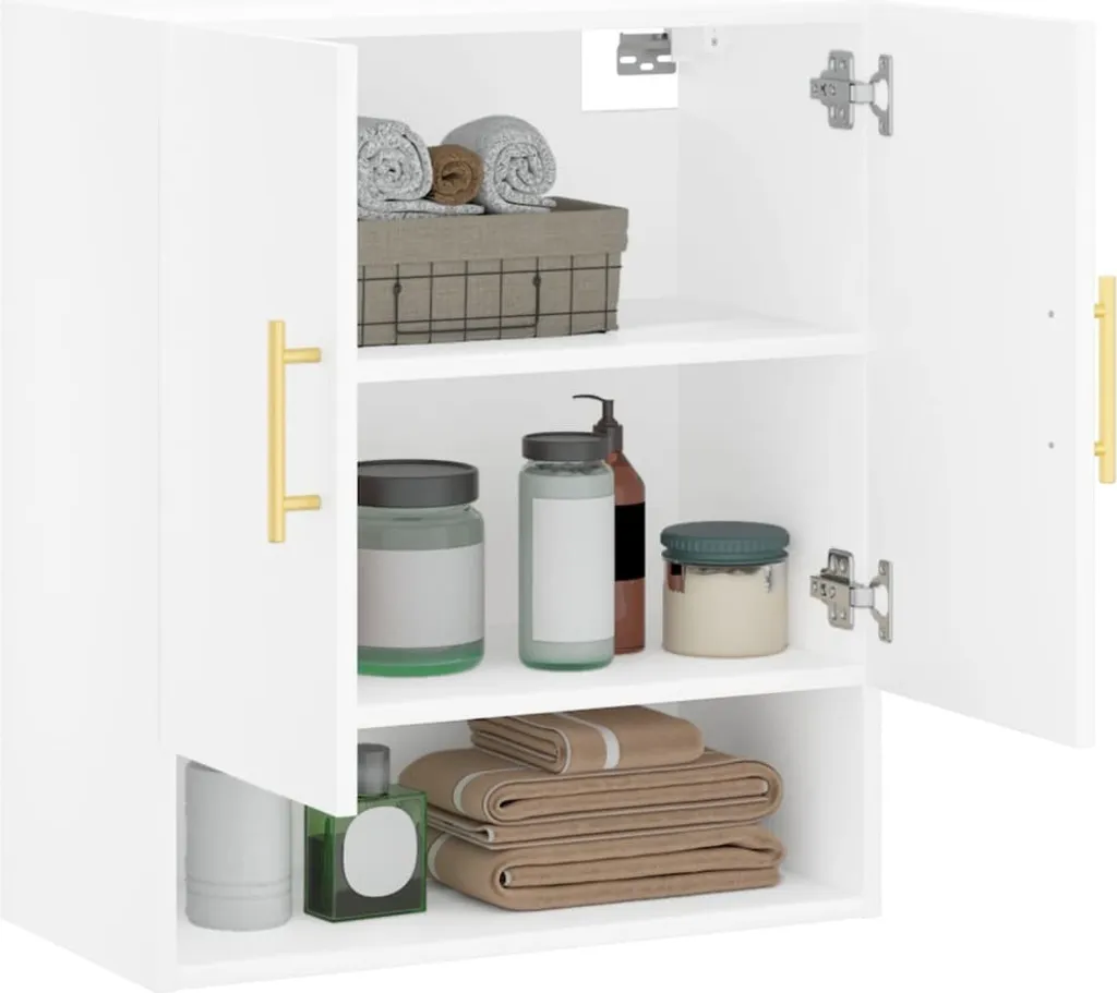 vidaXL Armadio a muro bianco 60x31x70 cm materiale legno - 4