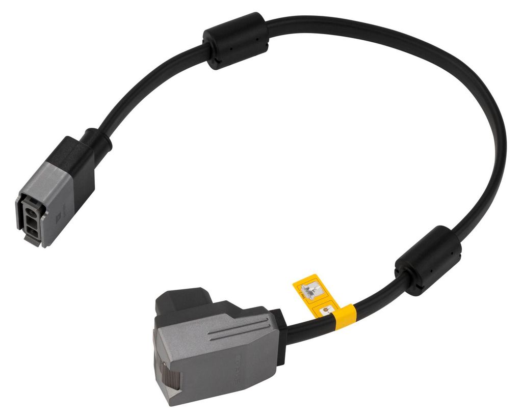 A product shot of an adapter cable on a white background.