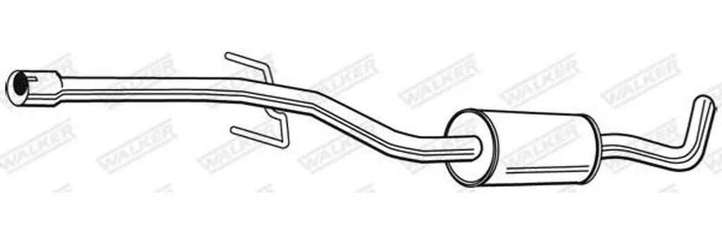 Pot d'échappement central WALKER 23085 compatible Altea et Toledo XL