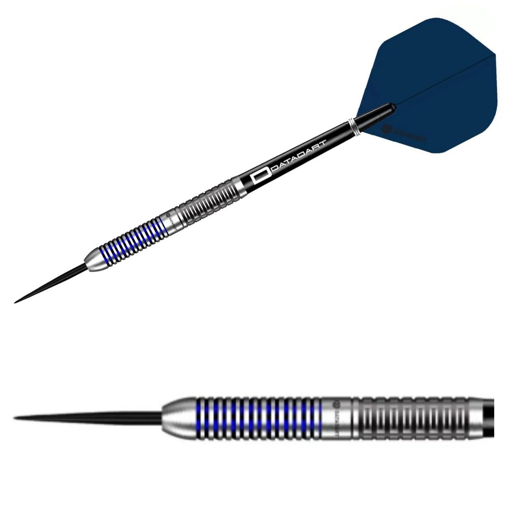 Datadart | Deadeye | Steeldarts | 95% Tungsten | 24 g | Schwarz‐Blau | Dartpfeile Set