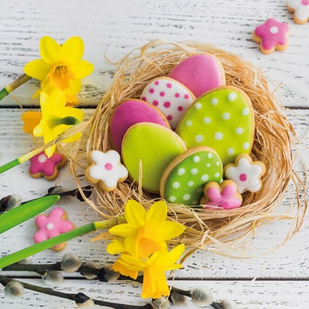 Servietten 33x33 cm - Easter Cookies