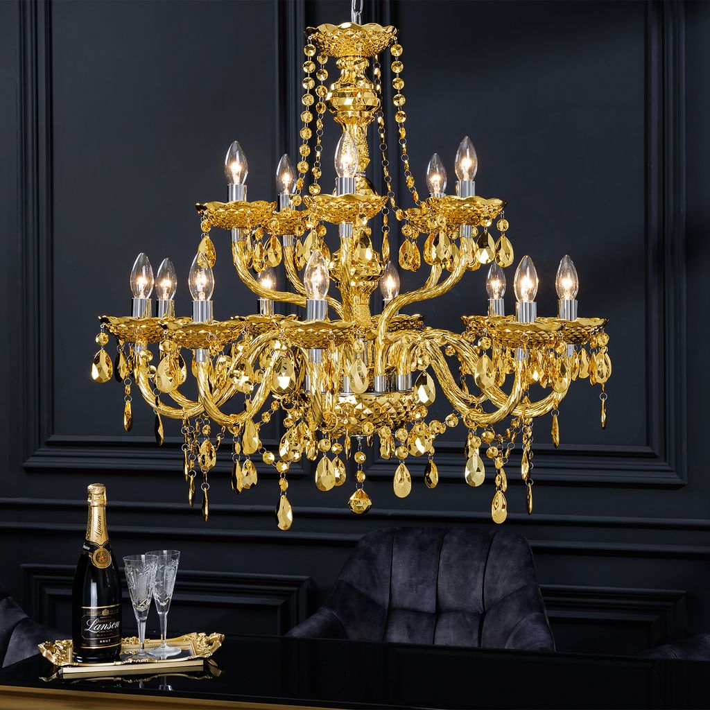 riess-ambiente Design Kronleuchter CRYSTAL XL 80cm gold Produktbild 