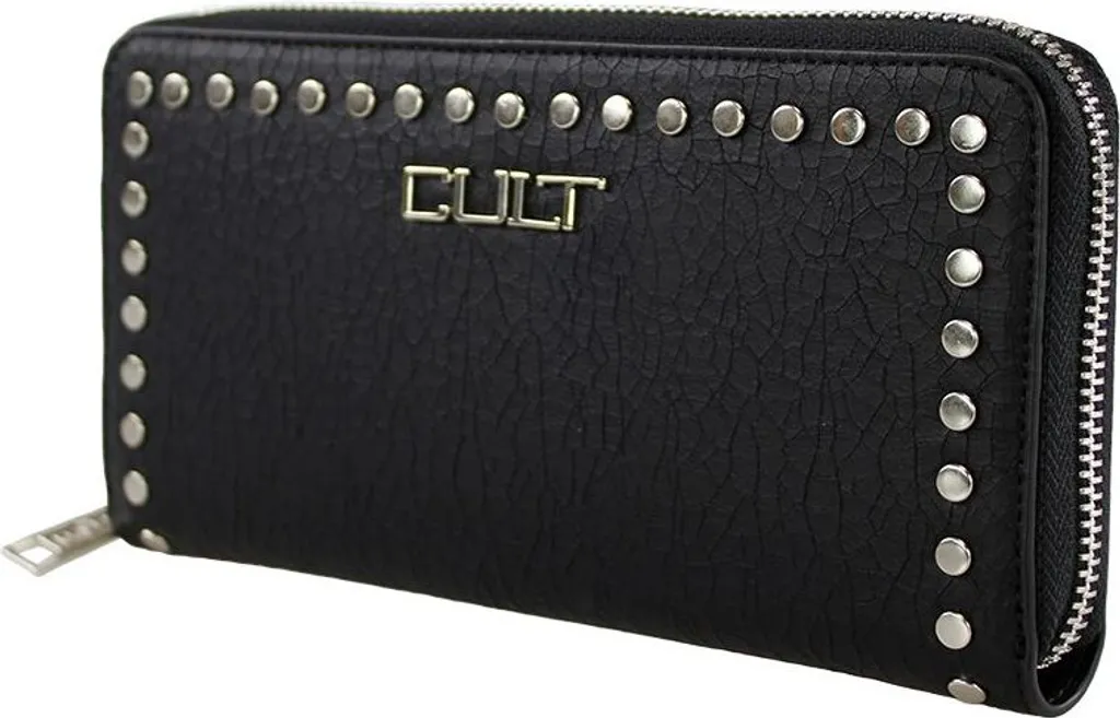 Portafoglio Donna Cult X3EPWX091923 Nero con Borchie | Accessori Rock Chic