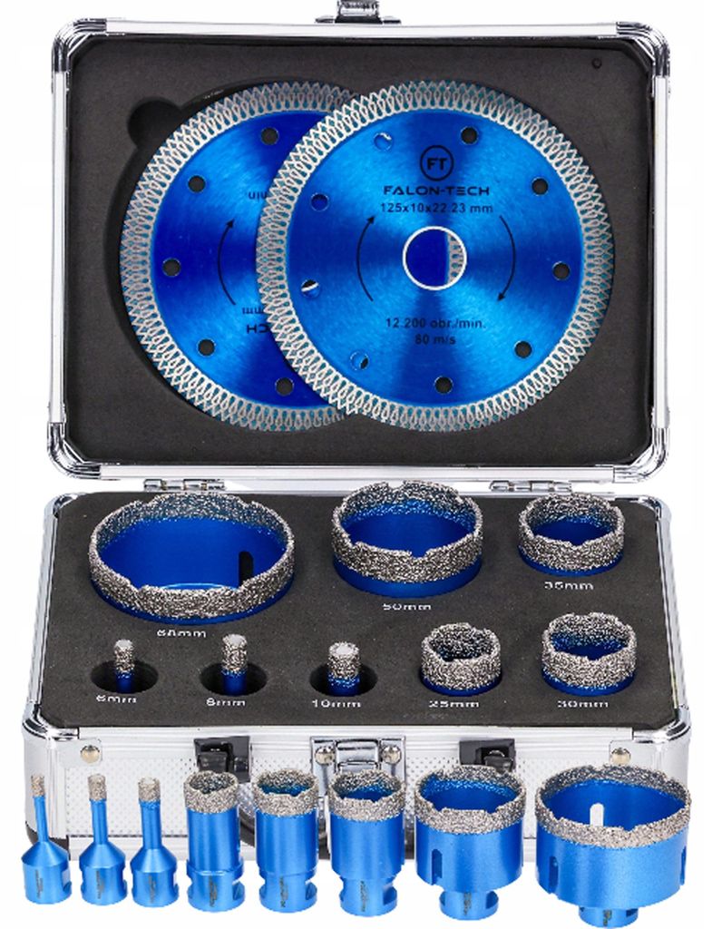 Diamant-Lochsägen-Set 6-68 mm M14 + 2× X-TURBO-Scheiben 125 Produktbild 