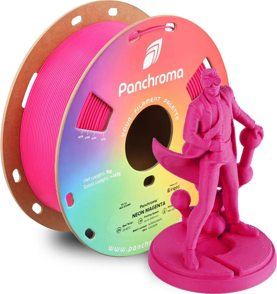 Polymaker Panchroma Neon Magenta PLA 1kg CA02009 - Alta Luminosità UV