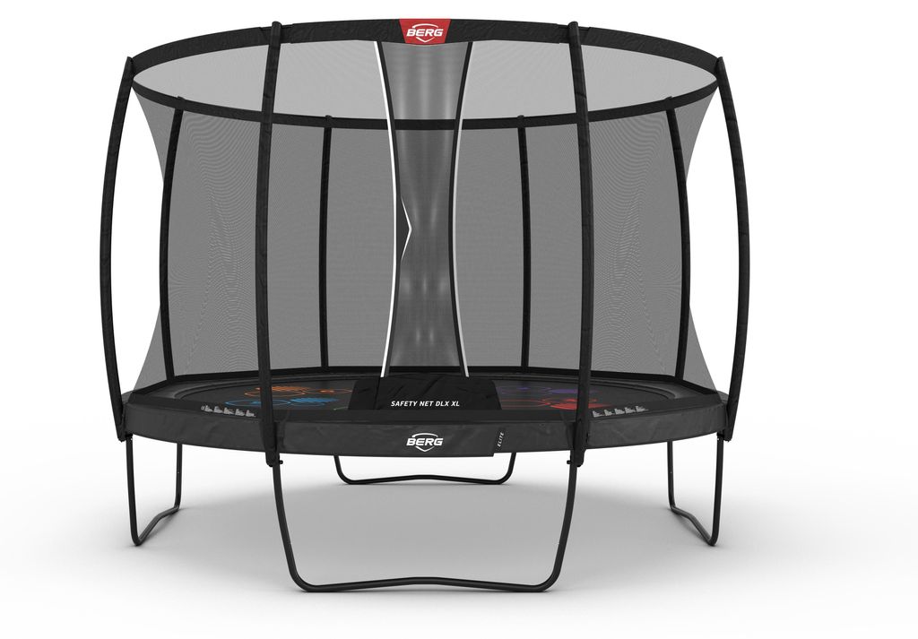 BERG Trampolin Elite Regular 430 + Sicherheitsnetz DLX XL Grau Levels