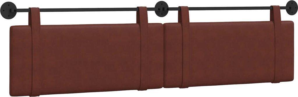 vidaXL Hängendes Kopfteil Glänzendes Braun Antikes PU