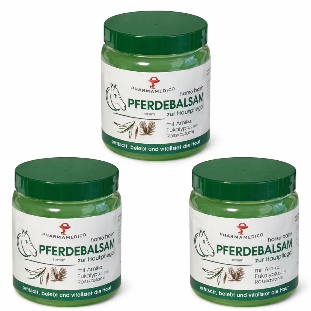 3x 500 ml Pharmamedico Pferdebalsam Arnika, Eukaliptus, Produktbild 