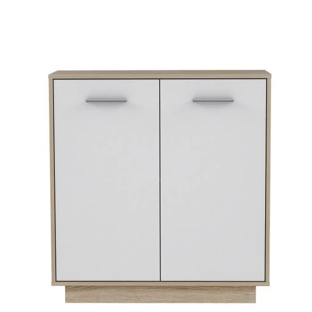 Meuble de rangement pour petits espaces buffet blanc bois 83 cm de large - 2